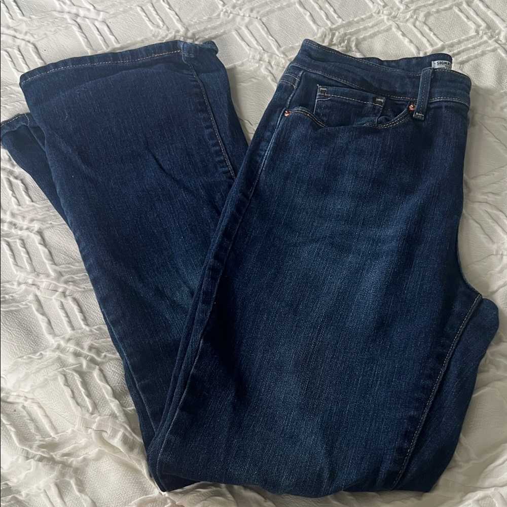 Signature by Levi Strauss Dark Blue Straight Leg Jeans